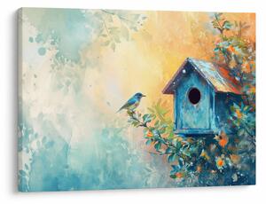 Tablou - Birdhouse, acuarelă, acuarelă (70x50 cm)