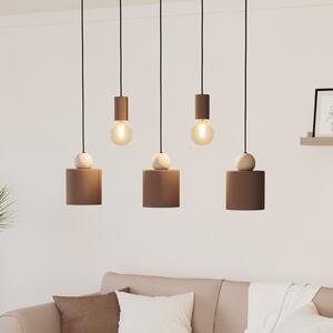 EGLO Lampă suspendată Gazzola, 5 lumini, moka, reglabil, Maro / Rugină, Camera de zi / sufragerie, Metal, Modern