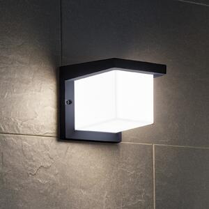 EGLO Aplică LED de exterior în formă cub Desella, Negru, Metal, Modern