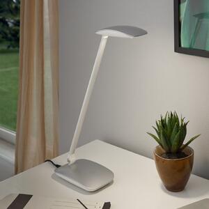 EGLO Cajero lampă de birou LED, cu variator, argintie, reglabil, Gri, Studiu / Birou, Metal, Modern