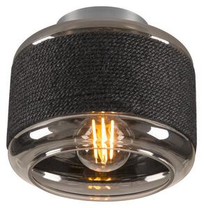 Plafoniere SLV, Pantilo Rope 19, reglabil, Negru, Camera de zi, Sticlă, Modern