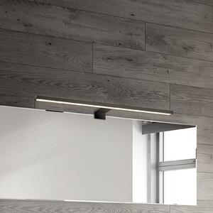 Briloner Lampă cu oglindă LED Dun 2 în 1, negru mat, IP44, lungime 50 cm, Negru, Baie, Plastic, Modern