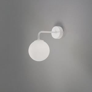 SOLLUX LIGHTING Aplică de perete Astral, alb, proiecție 22 cm, oțel/glass, reglabil, Alb, Camera de zi / sufragerie, Sticlă, Modern