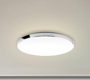 Briloner Plafonieră LED 3351216 crom/alb, Ø 35,5 cm, 4.000 K, IP44, Metalic, Baie, Metal