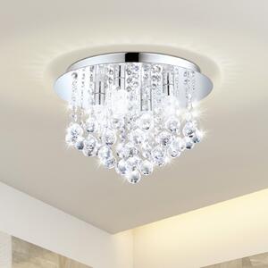 EGLO Plafonieră cu LED Almonte pandantiv, 50cm, Metalic, Camera de zi / sufragerie, Cristal