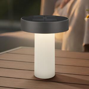 Briloner Lampa de masă solară cu LED și baterie reîncărcabilă Poga, alb vechi/antracit,, reglabil, Alb, Plastic, Modern
