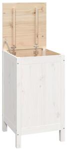 Cutie de rufe, alb, 44x44x76 cm, lemn masiv de pin