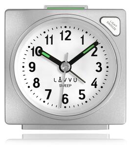 Ceas de alarmă SWEEP LAVVU Silver cu funcționare lină