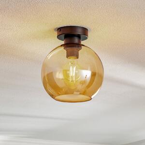 Eko-Light Plafonieră Sofia, abajur din sticlă chihlimbar, reglabil, Camera de zi / sufragerie, Sticlă, Modern, glob
