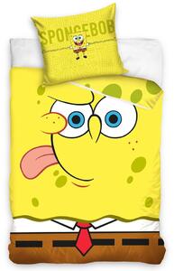 Lenjerie de pat pentru copii Sponge Bob Emoji , 140 x 200, 70 x 90 cm