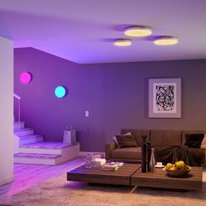 Paulmann Velora LED panou ZigBee RGBW rotund Ø 40 cm, reglabil, Alb, Camera de zi / sufragerie, Metal, Modern