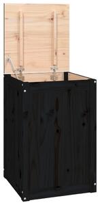 Cutie de rufe, negru, 44x44x66 cm, lemn masiv de pin