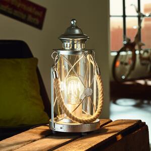 EGLO Kirian lampă masă felinar, deschis, argintiu-antic, Gri, Camera de zi / sufragerie, Metal, Maritimă
