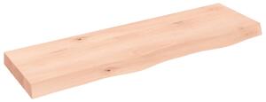 Blat de baie, 100x30x(2-6) cm, lemn masiv netratat
