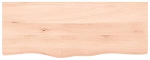 Blat de baie, 100x40x(2-4) cm, lemn masiv netratat