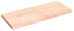 Blat de baie, 120x50x(2-6) cm, lemn masiv netratat