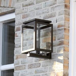 K.S. Verlichting Vecht lumina de perete în aer liber cu senzor mișcare, reglabil, Negru, Metal, Modern