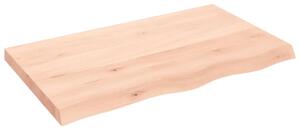 Blat de baie, 100x60x(2-6) cm, lemn masiv netratat