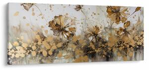 Tablou - pictură abstractă florală (120x50 cm)