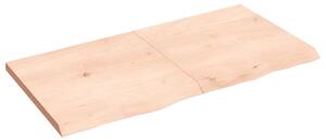 Blat de baie, 120x60x(2-4) cm, lemn masiv netratat