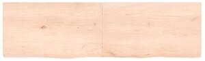 Blat de baie, 140x40x(2-4) cm, lemn masiv netratat
