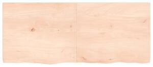 Blat de baie, 120x50x(2-4) cm, lemn masiv netratat