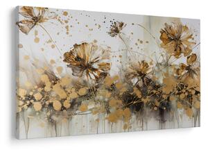 Tablou - pictură abstractă florală (90x60 cm)