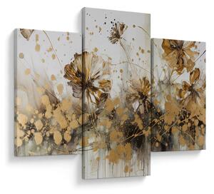 Tablou - pictură abstractă florală (90x60 cm)