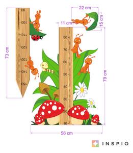 Autocolant - Metru de măsurare a creșterii cu furnici - 150cm