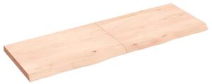 Blat de baie, 120x40x(2-4) cm, lemn masiv netratat