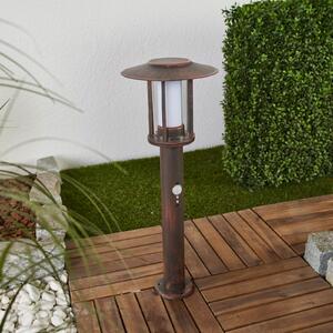 Lindby lampă cu soclu Pavlos, 55 cm, culoare rugină, senzor, Maro / Rugină, Metal, Casă de țară / Rustic