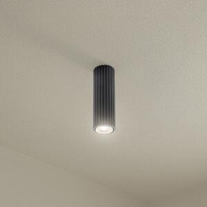 SOLLUX LIGHTING Plafonieră Carbon, negru, înălțime 20 cm, aluminiu, reglabil, Negru, Camera de zi / sufragerie, Aluminiu, Modern