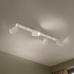 SOLLUX LIGHTING Spot de plafon Carbon, bej, lungime 81 cm, aluminiu, 4 becuri., reglabil, Bej, Camera de zi / sufragerie, Aluminiu, Modern