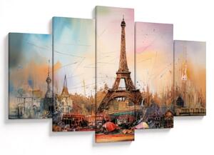 Tablou - Pictură a Turnului Eiffel (150x105 cm)