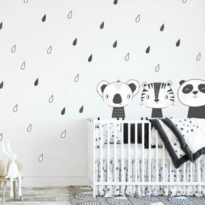 Animale alb-negru pentru pereții din camera copiilor
