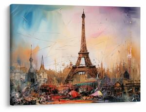Tablou - Pictură a Turnului Eiffel (70x50 cm)