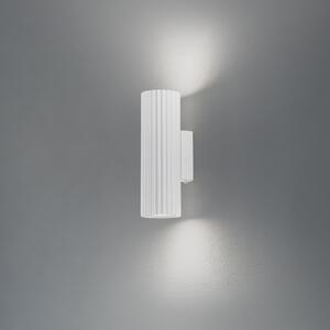 SOLLUX LIGHTING Aplică de perete Carbon, alb, înălțime 20 cm, aluminiu, 2 becuri., reglabil, Alb, Camera de zi / sufragerie, Aluminiu, Modern
