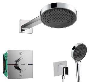 Hansgrohe - Set de duș cu termostat încastrat, cu corp, diametru 25 cm, 3 jeturi, crom SANI21HHH007