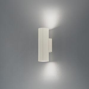 SOLLUX LIGHTING Aplică de perete Carbon, bej, înălțime 20 cm, aluminiu, 2 becuri., reglabil, Bej, Camera de zi / sufragerie, Aluminiu, Modern