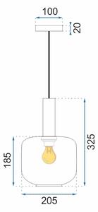 Lampa suspendată din sticlă portocalie APP461-1CP