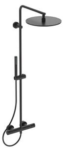 Ideal Standard CeraTherm - Set de duș cu termostat, diametrul 30 cm, negru mătăse A7589XG
