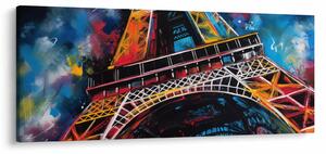 Tablou - Pictură a Turnului Eiffel II. (120x50 cm)
