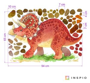 Autocolant de perete - Triceratops