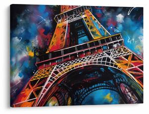 Tablou - Pictură a Turnului Eiffel II. (70x50 cm)