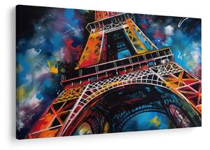 Tablou - Pictură a Turnului Eiffel II. (90x60 cm)