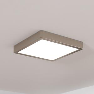 EGLO Panou cu LED montat pe suprafață Fueva 5 IP20 830 nickel 21x21cm, Gri, Camera de zi / sufragerie, Metal, Modern