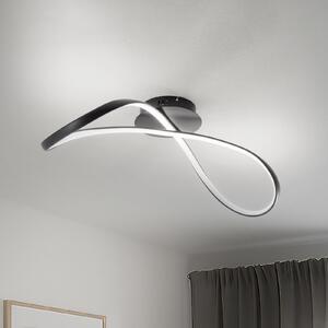 Milagro Lighting Plafonieră LED Infinity, metal, negru, 4.000 K, Negru, Camera de zi / sufragerie, Metal, Modern