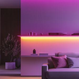 Calex Smart bandă LED, lungime 5 m, CCT, RGB, WLAN, reglabil, Alb, Camera de zi / sufragerie, Plastic, Modern