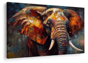 Tablou - Pictura unui elefant (90x60 cm)