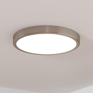 EGLO Panou LED de suprafață Fueva 5 IP20 830 nichel Ø28.5cm, Gri, Camera de zi / sufragerie, Metal, Modern